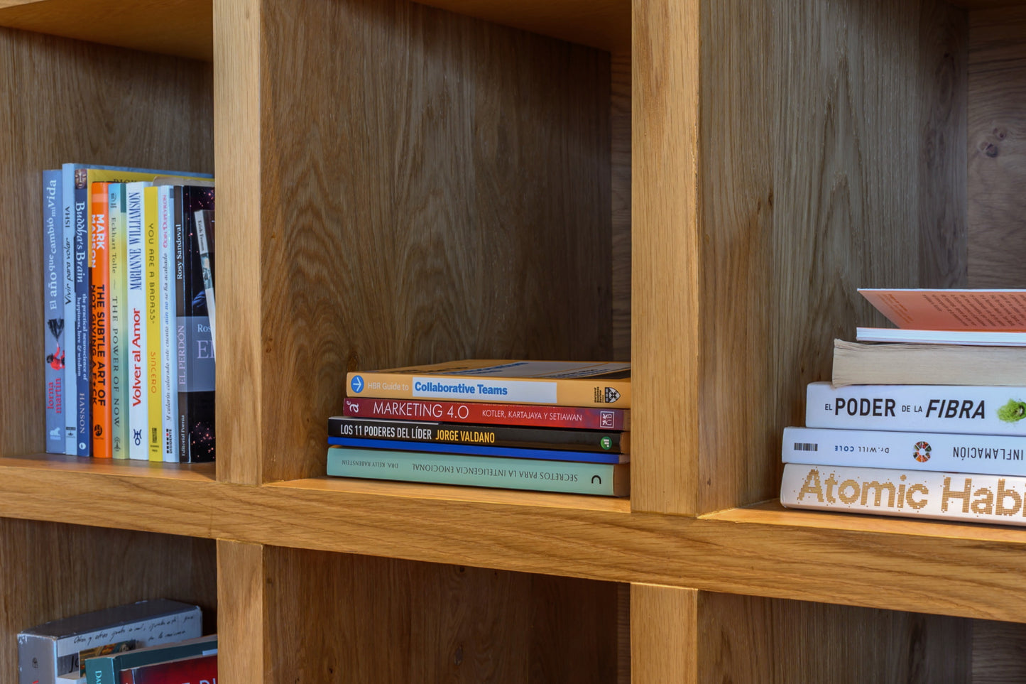 Librero de madera de Roble Natural