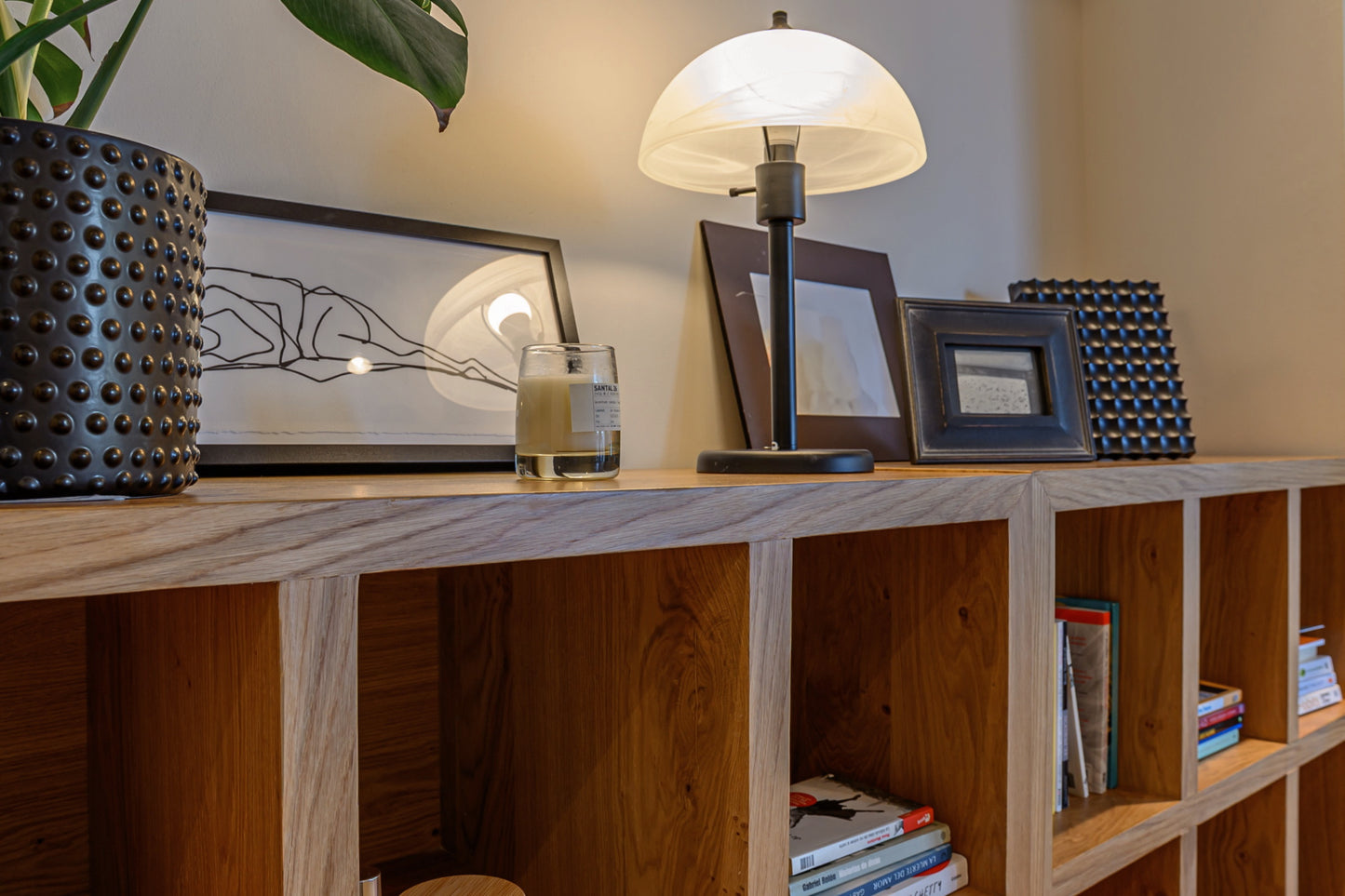 Librero de madera de Roble Natural